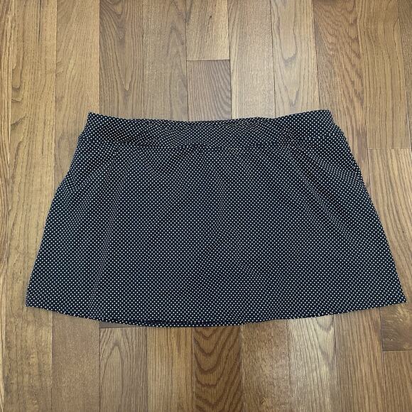 Lands End Navy Polka Dot Swim Skirt Swim Bottom Women’s Size 18 - Picture 1 of 5